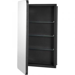 Mophorn - Armoire à pharmacie, 16,5 x 27,5 pouces, pour salle de bain, avec miroir et étagères réglables