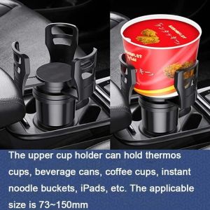 Support de verre de voiture modification porte-gobelet d'eau de voiture porte-gobelet multifonctionnel support de cendrier &agrave; fente de tasse d'eau