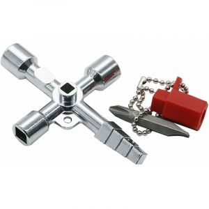 Cl&eacute; Universelle Armoire Electrique Cl&eacute; Triangle Cl&eacute; Carr&eacute; Pour Train Armoire &Eacute;lectrique Ascenseur Outil &Agrave; Main Multifonctionnel