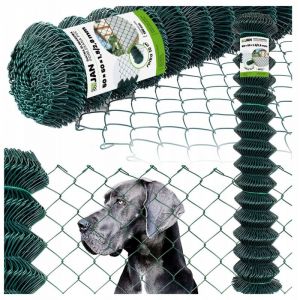 Grillage enduit pour chien, diam&egrave;tre 50 x 50 mm, hauteur 2,8 mm, longueur 1,5 m x 10 m