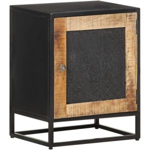 Table de chevet-Table de nuit 40x30x50 cm Bois de manguier brut 675260