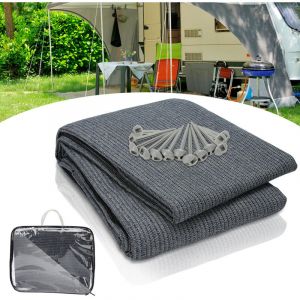 Randaco Tapis de tente respirant 400x600CM, tapis de sol camping ext&eacute;rieur pour auvent et caravane Bleu