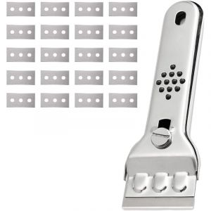 Grattoir Plaque Vitroc&eacute;ramique en Acier Inoxydable Grattoir Vitre Plaque Induction Racloir Vitroc&eacute;ramique Peinture Scraper Raclette Plaque