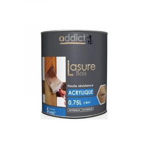 Addict'peinture - Lasure bois acrylique 0.75L, chêne.