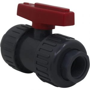 OemClima Vanne Boisseau PVC Filetage vanne a Bille Double Union Robinet a Sphere pour Piscine Robinet Tube filet&eacute;