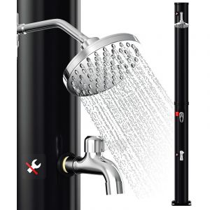 Randaco Douche Solaire d&rsquo;Ext&eacute;rieur 20L, 220cm Douche de piscine sans housse de protection Temp&eacute;rature max. 60&deg; sans raccordement &eacute;lectrique