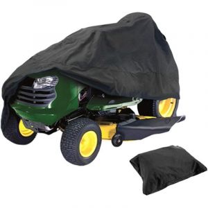 XL(183137117) Housse de tracteur de jardin, Housse tondeuse autoport&eacute;e, B&acirc;che en tissu Oxford 210D coupe-vent, Anti-pluie, Anti-poussi&egrave;re et anti-UV