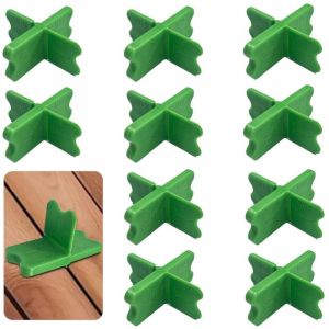 10 Pi&egrave;ces Espaceurs pour Lames de Terrasse, 4 &Eacute;paisseurs (0.16, 0.32, 0.48, 0.64 cm), Outil de Cales en Plastique ABS pour Decking Composite, Vert