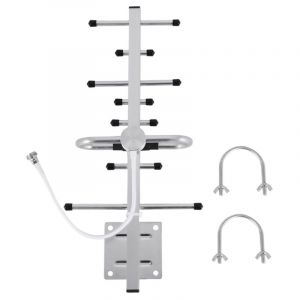 Antenne de T&eacute;l&eacute;vision Num&eacute;rique hdtv 4K Amplifi&eacute;e Ext&eacute;rieure Amplificateur Signal Port&eacute;e 300 vhf/uhf