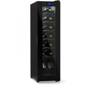 Klarstein - Cave a Vin Caves à Vin de Conservation de 41L Porte en Verre Cave a Vins à Zone Unique Bar Int/Ext Frigo Vin Armoire a Vin Cave a Vin de