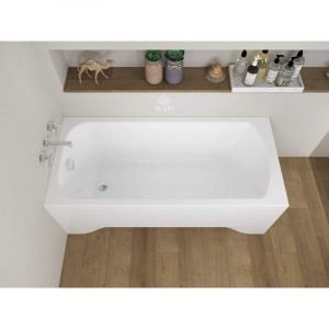 Badland - Baignoire Rectangulaire 120x70 avec tablier en acrylique, Siphon de bain et pieds (support) - Set 4en1 - Fabriqu&eacute; en ue classic