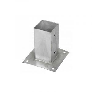 Support pied de poteau bois carré à fixer galvanisé à chaud - Dimensions (mm) : 180x180