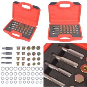 Vidaxl - Kit de r&eacute;paration de bouchon de vidange d'huile 64 pcs - Kit R&eacute;paration Bouchon Vidange Huile - Outil M&eacute;canique - Entretien Voiture - Outil