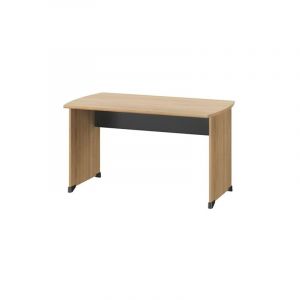 Gautier - Bureau droit chêne l 120 x p 80 cm piètement plein bois - Jazz