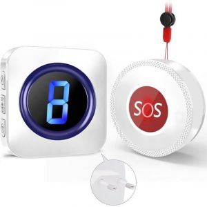 Bouton D'Appel Sans Fil T&eacute;l&eacute;avertisseur Patiente Personne &Acirc;g&eacute; Bouton D'Appel Personnelles Syst&egrave;me D'Alarme Maison Alerte Et Sos