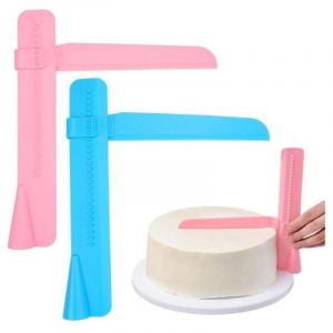 2 Pièces Lisseur Gateau Patisserie Crème pour Plateau Tournant Patisserie Fondant, Ustensiles à Pâtisserie Accessoire Patisserie ,yd