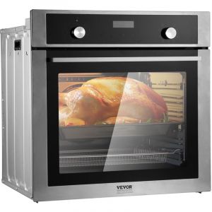 Vevor - Four Encastrable de 76 l, Four Mural Simple de 59,5 cm, Electrique 3550 w, avec 9 Fonctions de Cuisson, Chauffage Rapide a 200 °c en 5