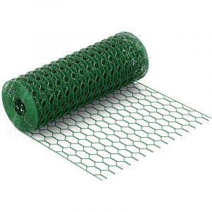 Wiltec - Fil de grillage Vert &agrave; mailles alv&eacute;olaires 25 x 25 mm - 25 m x 120 cm - en Acier galvanis&eacute; rev&ecirc;tus par pvc - Rouleau Cl&ocirc;ture pour Voli&egrave;re