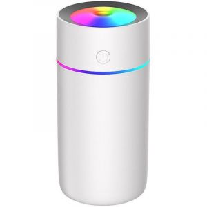 Mini Humidifier, Portable USB Cool Mist Humidifier for Plants, Car, Baby Room with Auto Shut-Off, Best Personal Humidifier (White-320ml)