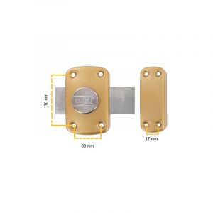 Verrou à Bouton Klose Besser 3 clés 45 mm (trous 70x38 mm) 45mm s'entrouvrant