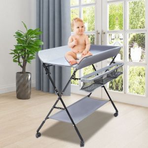 Senderpick - Table à langer bébé pliable Combinaison à langer enfants Commode à langer Étagère à langer