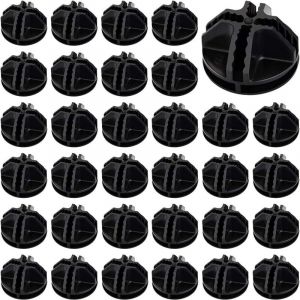 Connecteurs de Cube en Plastique 70 Pcs Connecteur de Cube de Stockage Noir Mat&eacute;riel de Meubles Portable en Plastique pour &Eacute;tag&egrave;re de Rangement Cube