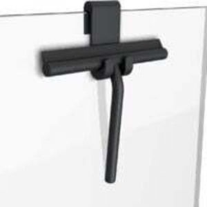 Raclette Douche Noir - Essuie-vitre avec Crochet de Suspension - Raclette Salle de Bain Tracteur Douche - Essuie-Glace et Extracteur - Raclette &agrave;