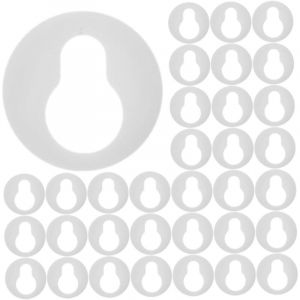 Lot De 60 Crochets En Plastique Pour Suspension De Tableaux Cintres Pour Cadres Photo Supports De Suspension En Trou De Serrure Robustes Blancs