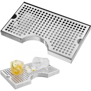 Mophorn - vevor Plateau Egouttoir pour Colonne a Biere 30x18x2,5 cm, Plateau deEgouttement en Inox 304 avec 4 Coussinets en Caoutchouc Antiderapants