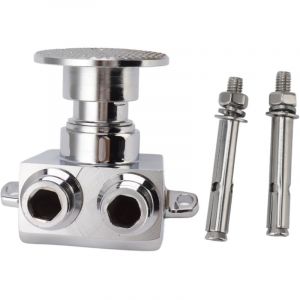 Robinet de Lavabo &agrave; P&eacute;dale en Cuivre Valve &agrave; Commande au Pied sans Contact Kit d'Installation Complet pour &Eacute;vier Salle de Bain