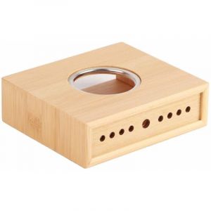 Ulisem Accessoire pour r&eacute;chaud &agrave; gaz, Chauffe-th&eacute;i&egrave;re, R&eacute;chauffeur de th&eacute;i&egrave;re en Bambou Th&eacute; Base Chauffe-Plats