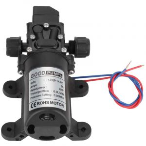 Pompe &agrave; membrane auto amor&ccedil;ante, Pompe a Eau Camping Car, DC 12V 70W 0.9Mpa 4-6L/Min Pompe auto amor&ccedil;ante &agrave; membrane haute pression pour eau pour