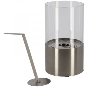 Cheminée de table bioéthanol Argent 16,4x16,4x29,0 cm Esschert Design BV