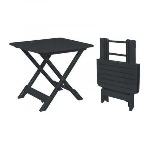 Table d'extérieur pliante, Table de bar, Table de jardin, 72x80h70 cm, Couleur anthracite - Dmora
