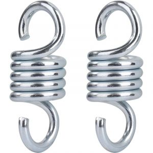 Csparkv - Crochet &agrave; Ressort Hamac en Acier Galvanis&eacute; Charge Maximale 500 kg pour Jardin Porche Balan&ccedil;oire Chaise Suspendue 2 pi&egrave;ces