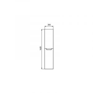 Aquarine - Colonne Tempo 30 cm 2 portes Anthracite brillant - 825288