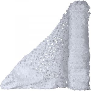 Filet Camouflage Blanc,Filet Camouflage Renforc&eacute; Sable,(3X6M) Militaire Voile D'Ombrage,&Eacute;cran Solair,Pour La Maison,Chasse,Jardin,Le Camping,La