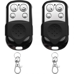 2 Pièces Telecommande Universelle Portail 433.92 MHz Bip Portail Universelle Sans Fil Compatible télécommande garage Code Fixe Rolling Code à 4