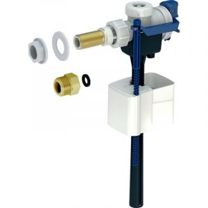Geberit - robinet flotteur type 333 m. raccord latéral 3/8 et 1/2 raccord est en laiton sourcing 136.740.00.3