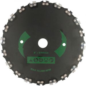 Universal 20 dents Faucheuse Lame à angle droit scie à chaîne Lame de scie débroussailleuse disque de jardin Accessoires machine 230mm Noir