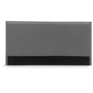 T&ecirc;te de lit clout&eacute;e en tissu lin gris 160 cm linda