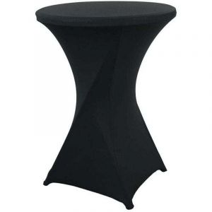（le noir） 60cm&times;110cmHousse de Table de bistrot - Mange Debout - Deco Cocktail - Stretch Spandex