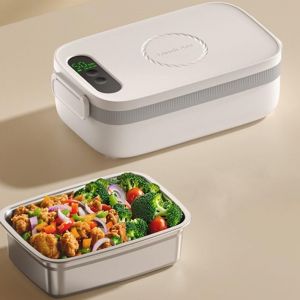 Bo&icirc;te &agrave; Repas Chauffante &Eacute;lectrique 1L avec Batterie 14000mAh - Bo&icirc;te Repas Isotherme USB avec Chauffage Automatique, Contenant Inox 304, Id&eacute;ale