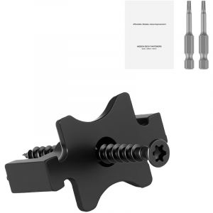 Mophorn Fixations Invisibles pour Lames de Terrasse Composite, 1000 PCS, Clips en Plastique PP avec Vis M&eacute;talliques, Compatibles avec Lames de