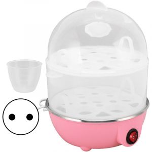 TONYSA Cuiseur &agrave; &oelig;ufs multifonctionnel &agrave; double couche Cuiseur &agrave; &oelig;ufs domestique Cuit 14 &oelig;ufs &agrave; la fois Arr&ecirc;t automatique Protection contre la