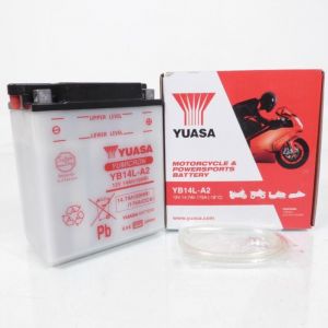 Batterie Yuasa pour Moto Honda 650 CBX 1982 &agrave; 1983 YB14L-A2 / 12V