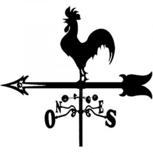 Girouette, girouette coq, girouette décorative, kit d'indicateur de direction du vent support métallique pour pelouse de jardin extérieur