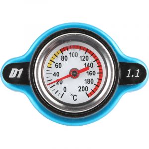 Gistuch - Bouchon de radiateur thermostatique universel couvercle de réservoir d'eau étanche avec jauge de température grosse tête 1.1bar