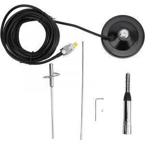 TONYSA Ventouse d'antenne VHF UHF pour voiture, avec c&acirc;ble de 5m, Kit adaptateur SMA femelle, &eacute;tanche, Plug and Play