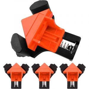 Presses d'angles Menuiserie, 90 &deg; Serre Joint Angle,Pinces &agrave; Angle,Clip de Cadre Fixateur &agrave; Angle Droit pour le Travail du Bois (4 Pi&egrave;ces)..